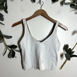 Lululemon White Cropped Tank